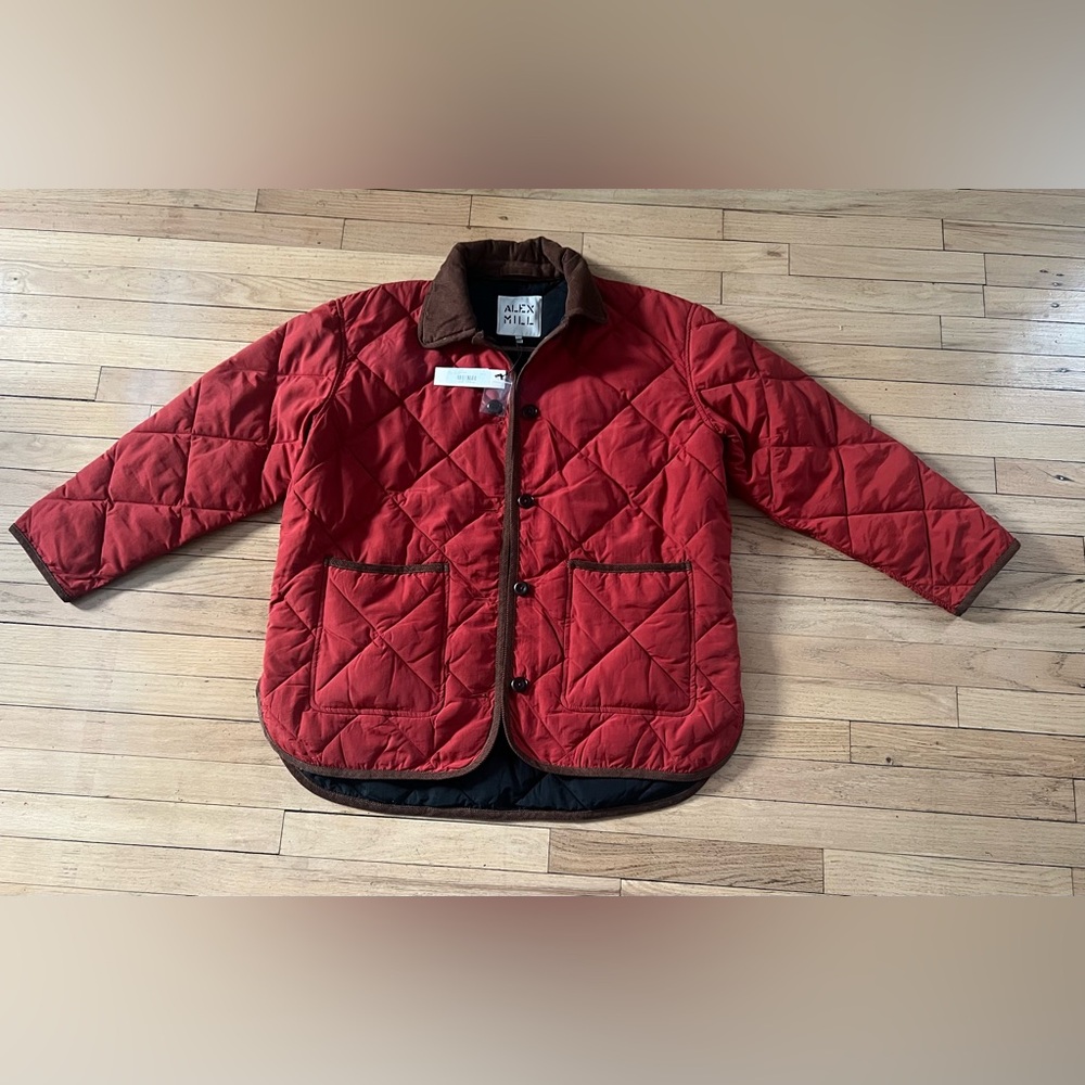 Women's Quilted Jacket - Red Alex Mill size XL NEW with TAGS